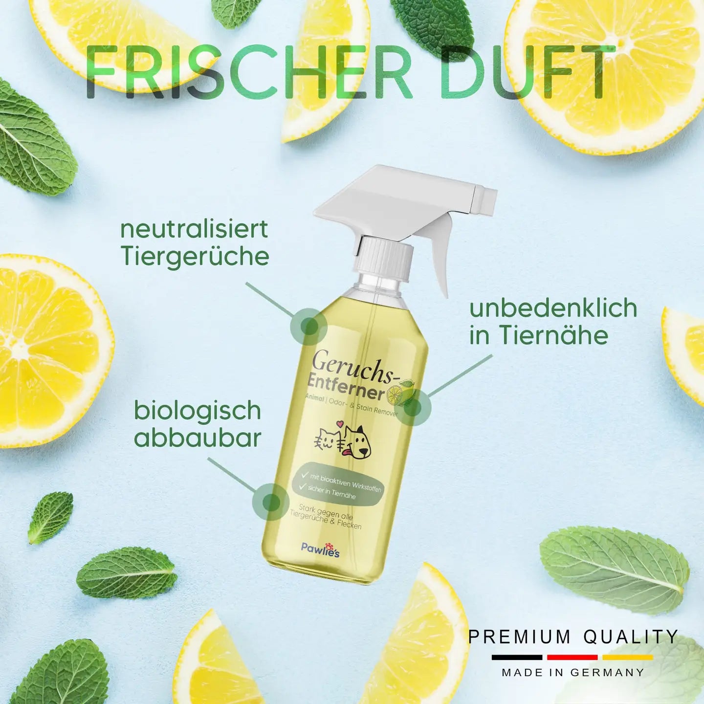 Éliminateur Odeur Urine Chat Chien - Nettoyant Enzymatique