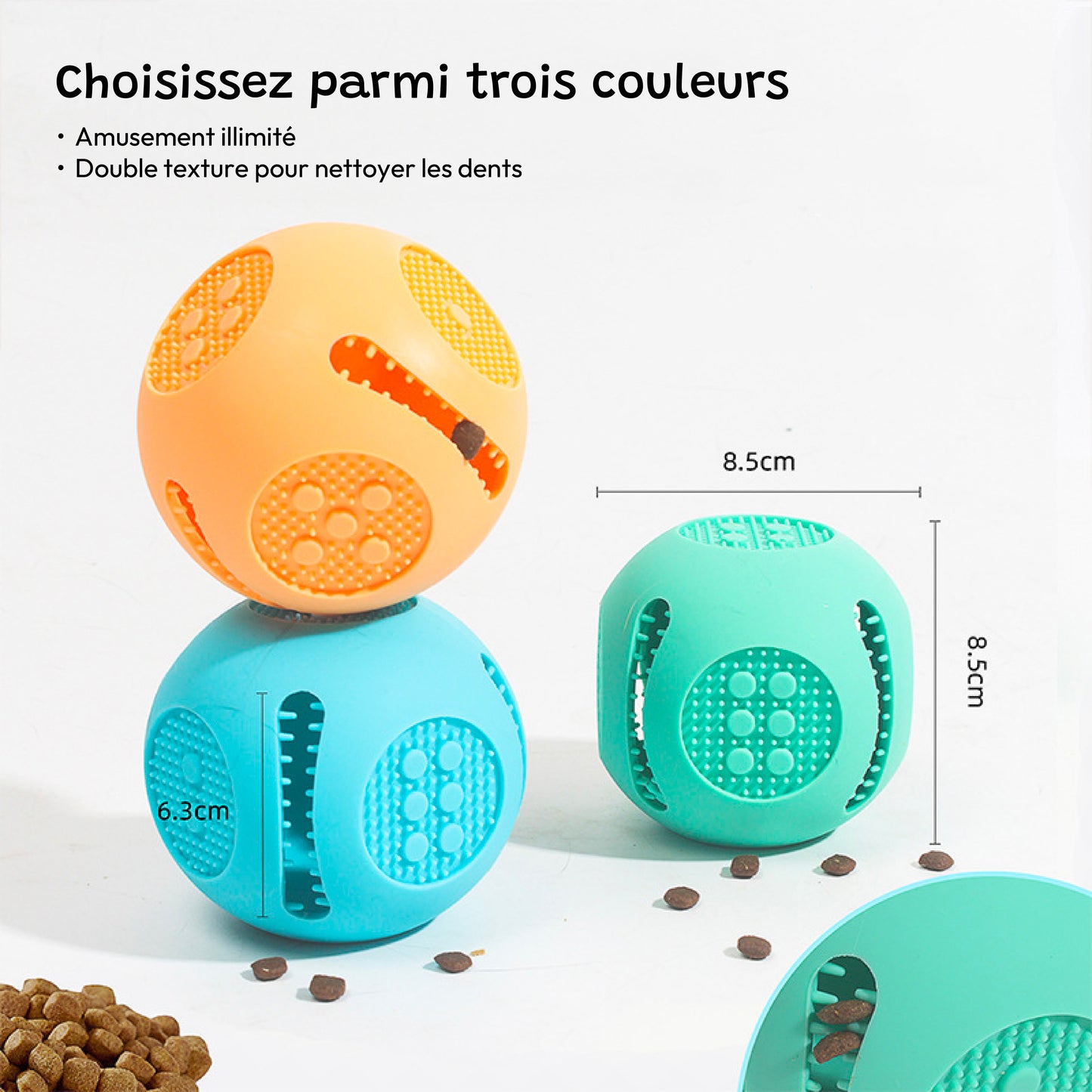 Jouet Interactif Silicone à Macher pour Chien - Distributeur de Croquettes