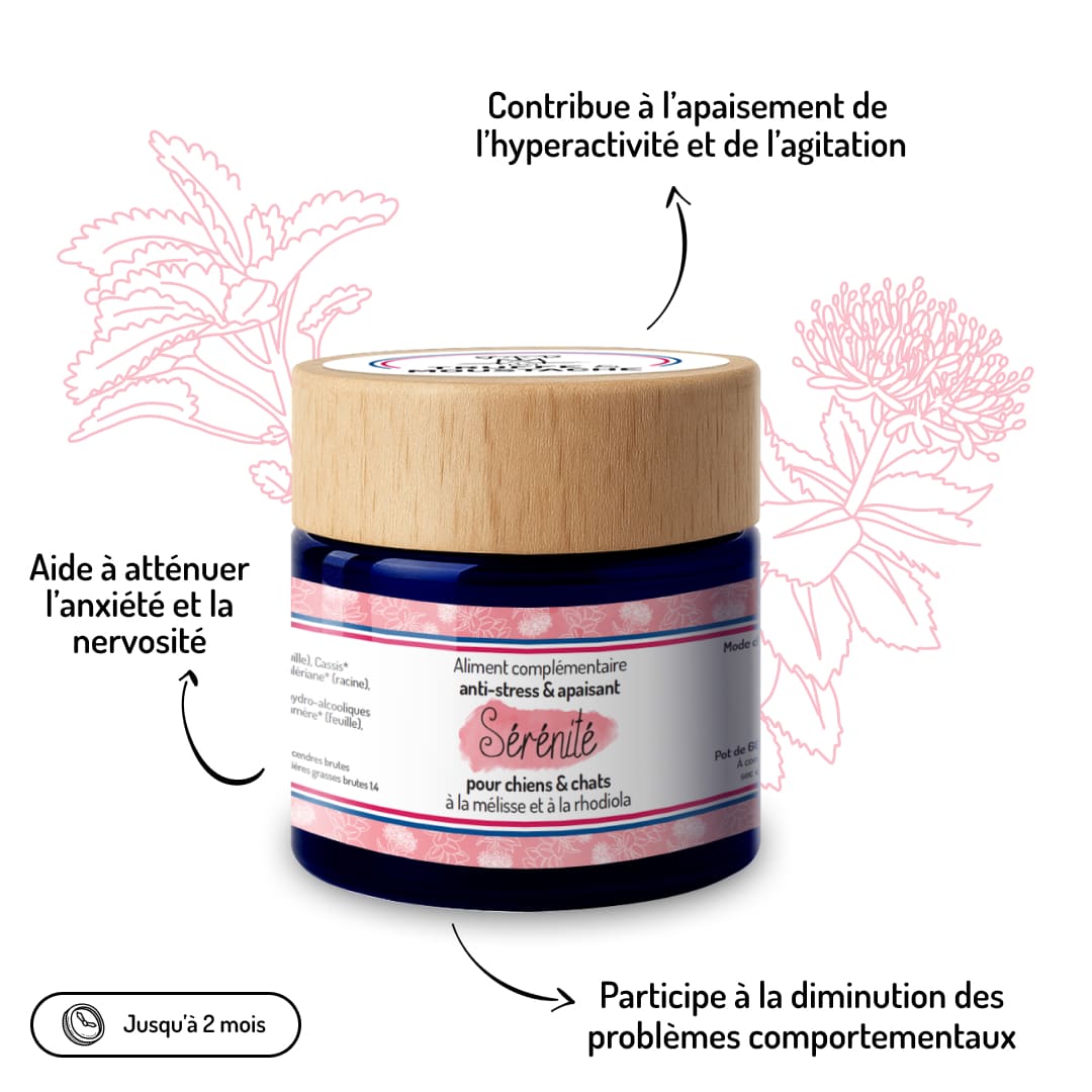 Sérénité - Complément Anti-Stress Chien Chat | Anxiété & Apaisement Naturel