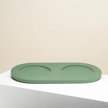 Plateau Gamelle Chien Chat Pino® – Support Grès Naturel pour Gamelles Stables